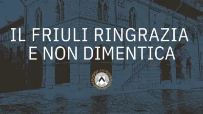 L’Udinese ricorda il 50° anniversario del Terremoto