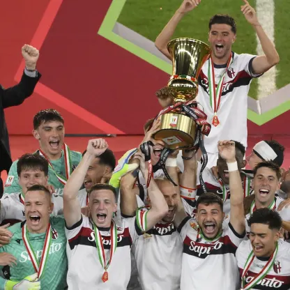 La festa del Bologna all'Olimpico